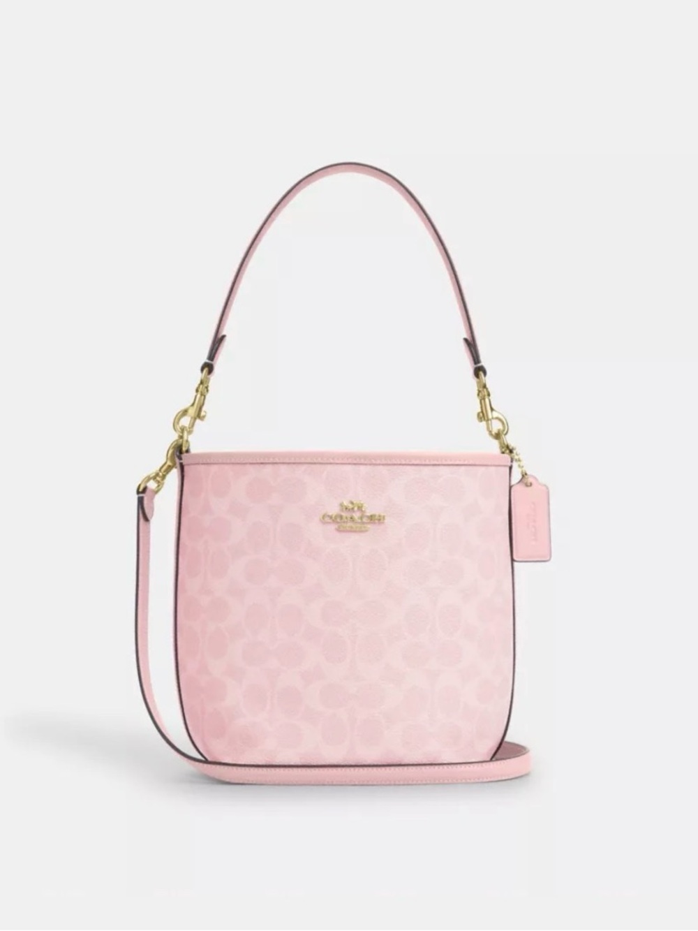 NWT Coach City Bucket Bag, Powder Pink/Gold